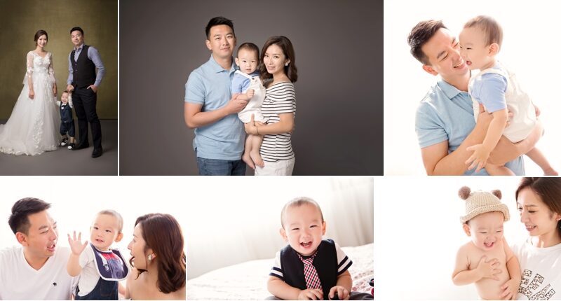 昊澤一家來檸檬巷館拍照，拍出美好的家庭寫真相片，這張是組合照！