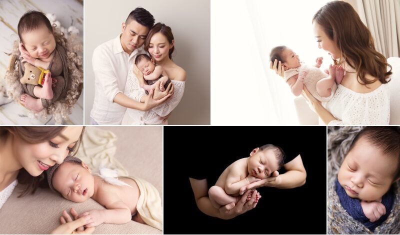 Angel安啾媽麻一家來拍新生兒寶寶攝影，這張是這一系列相片的組合故事設計相片！