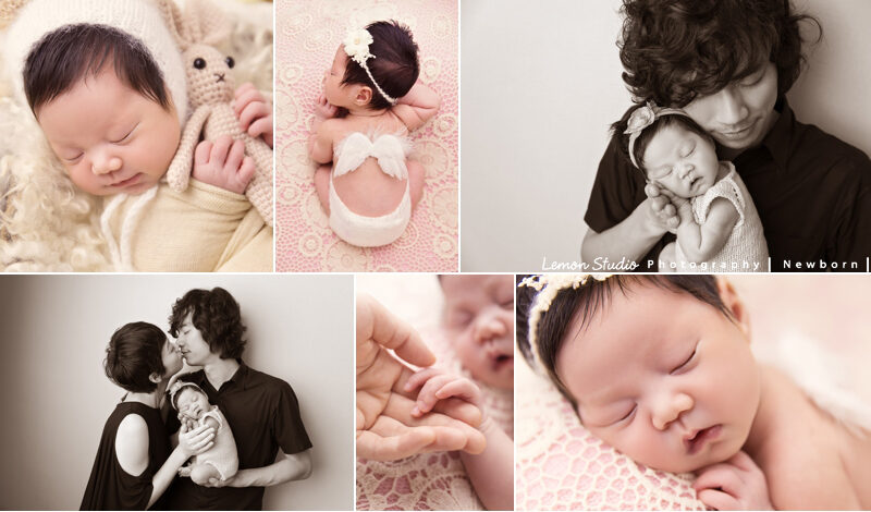 嘉宜媽麻一家來拍新生兒攝影，這是一系列相片的組合故事設計相片！