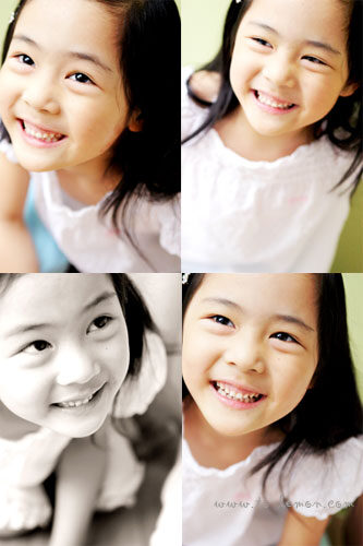 六歲的芳瑜的拍照！這張是芳瑜的不同表情的故事設計相片！