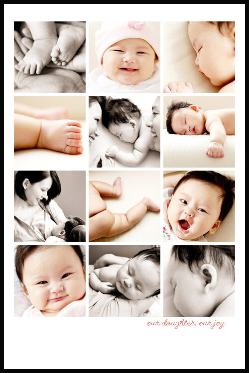 小小的生芸和爸拔媽麻一起來拍照，這張是這一系列相片的組合故事設計相片！