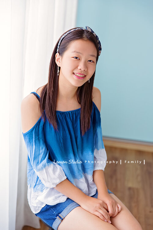 從美國回台的Angeliue &Jocelyu & Derek一家人來拍家庭攝影，這是漂亮的大姐