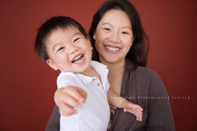 Linden一家來拍照，Linden和媽麻的合照