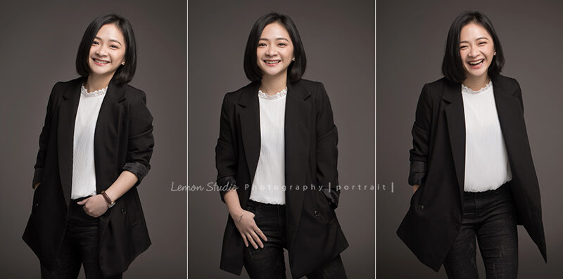 Mia來拍專業形象照，這三張Mia的相片組合照，是Mia一連串的動作姿勢，可以感覺到Mia的形象照是活潑生動有生命力的！