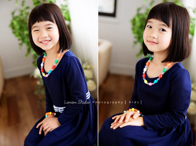 琬茲&楷元一家第三次來拍全家福，這兩張組合相片就可以感覺到琬茲超多表情超可愛！