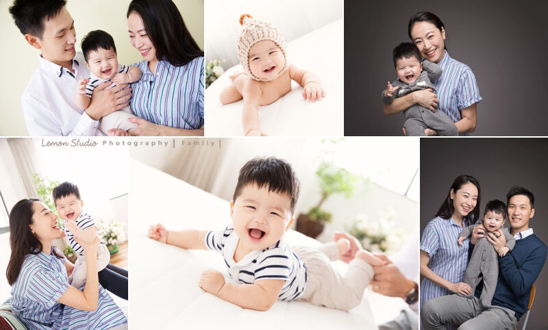 六個月大的楷崴一家來拍的專業兒童攝影,這張是這次拍照的許多相片組合而成的故事設計相片,很豐富的一張相片!