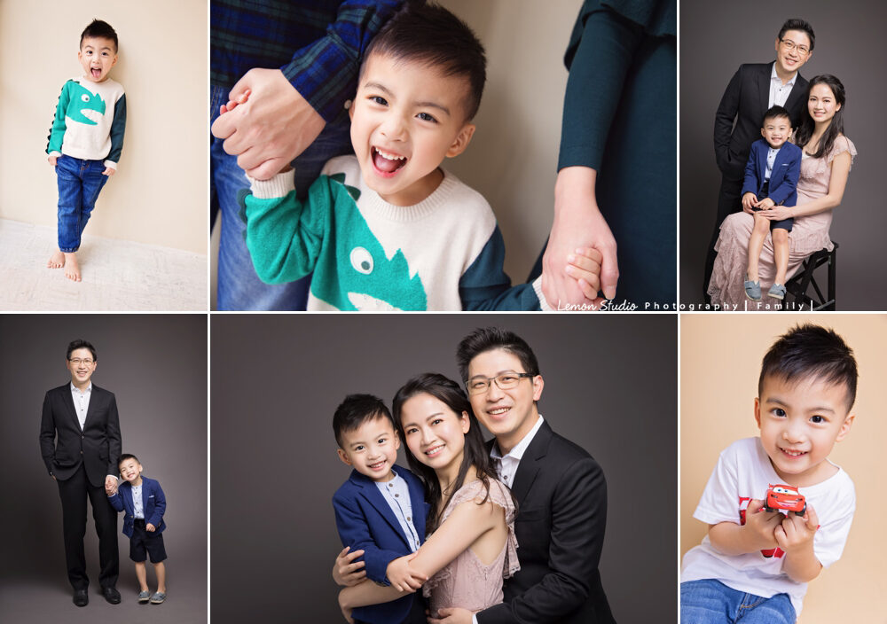 五歲的Kimi一家來拍照,這張是這一系列相片的組合故事設計相片!