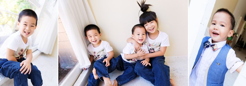 幸渝媽麻一家來拍兒童寫真，這張是姐弟三人的組合故事設計相片！