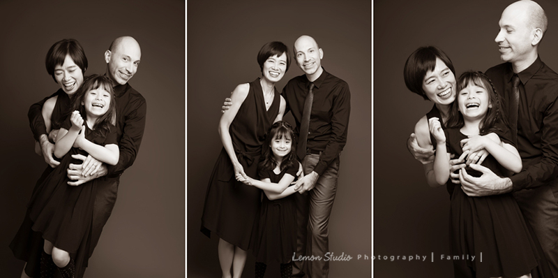 關於家庭攝影的服裝搭配＆元素，這張是純慧媽麻一家人穿正式的服裝拍攝的全家福的相片！