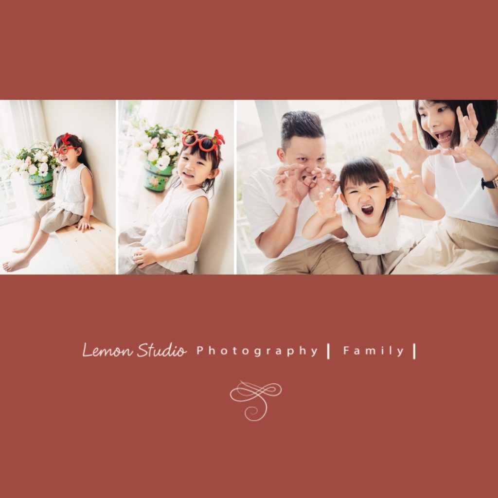 櫟櫟五歲時的兒童寫真,這張是三張相片做成的故事設計相片,很有故事性的一張可愛的組合相片